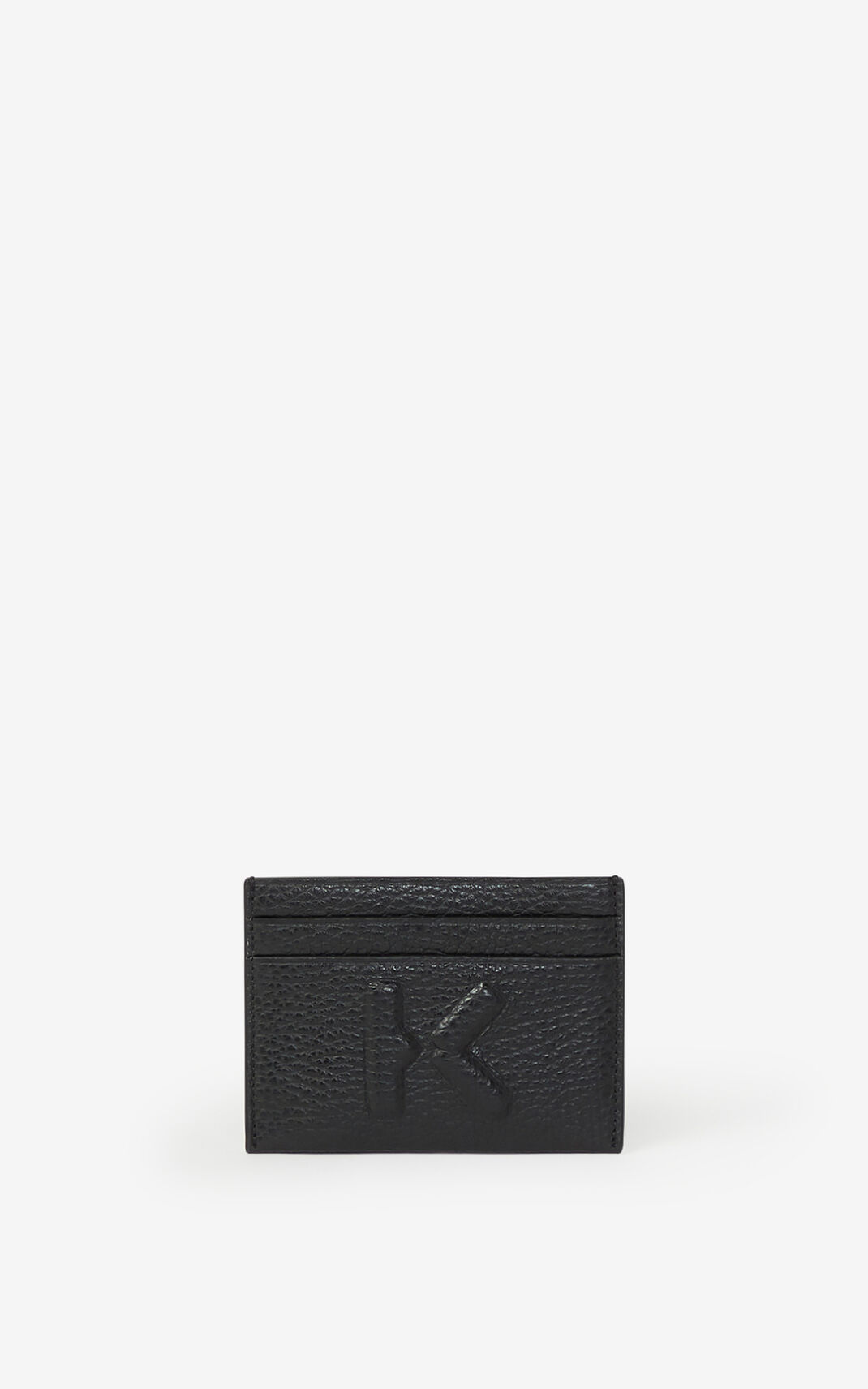 Portefeuille Kenzo Imprint grained Cuir cardholder Homme Noir | MNRX-29136